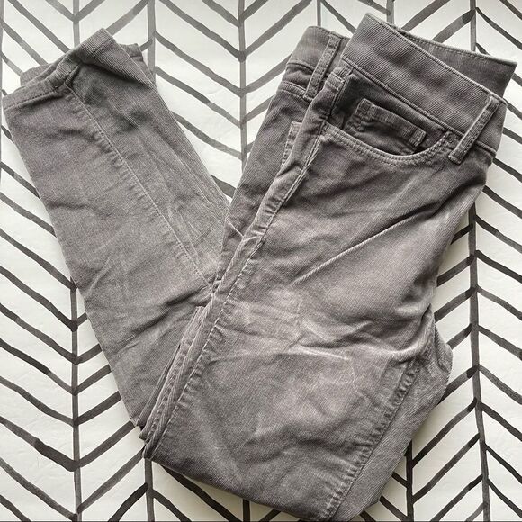 LOFT Gray Velvet Curvy Skinny Jeans - Picture 1 of 5